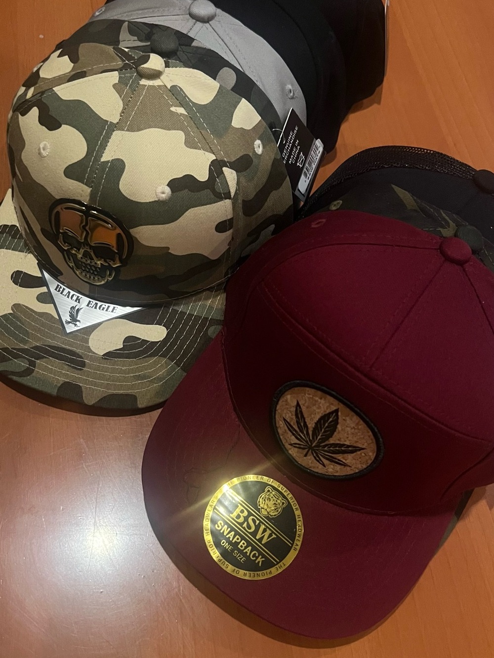 9 Snapback Cap with Leaf Patch